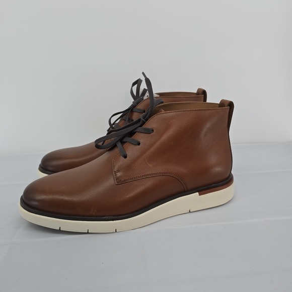 Allen Edmonds Other - Allen Edmonds Cognac Brown Leather Chukka Boots with Cream Sole